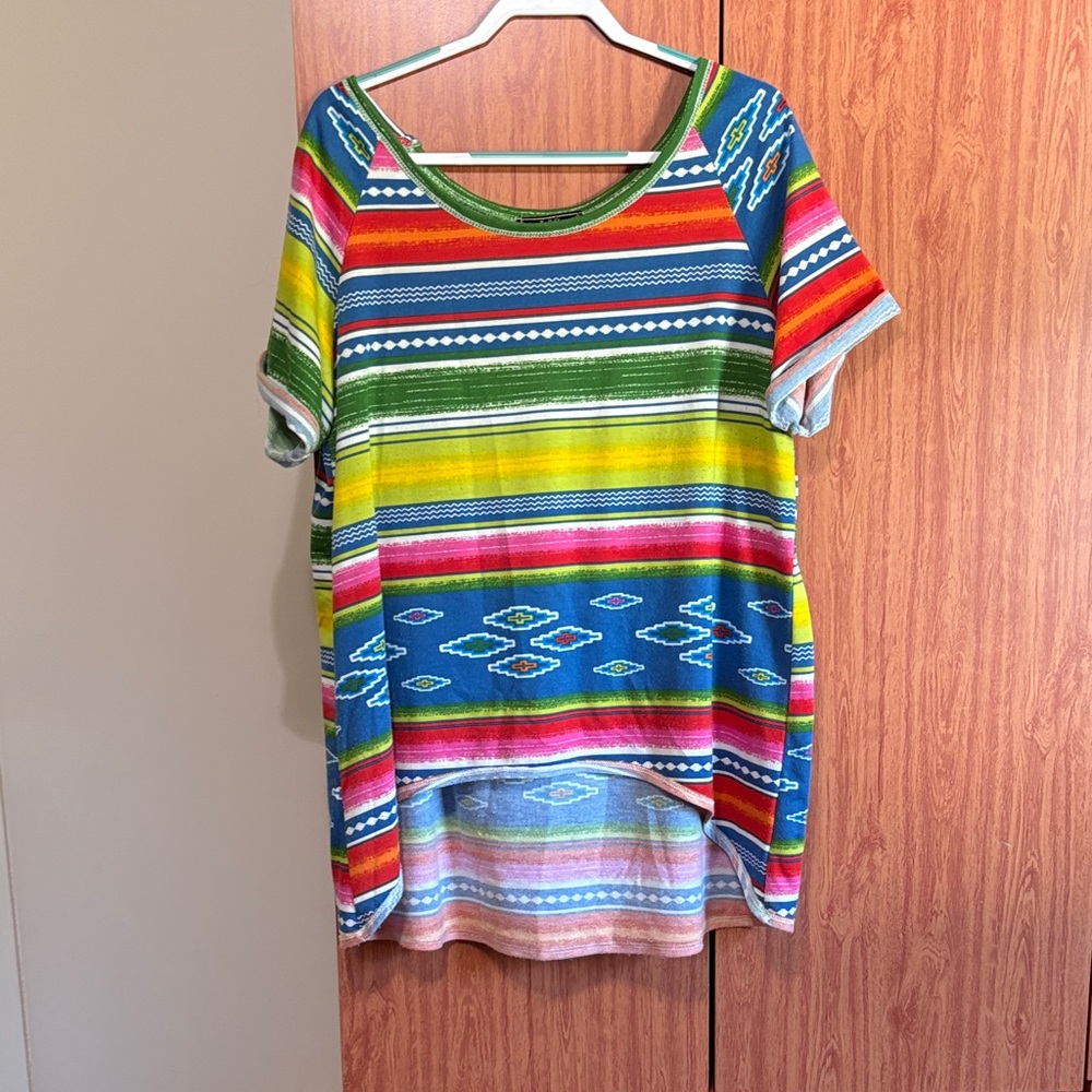 L&B Lucky & Blessed Colorful Striped Aztec Western Style